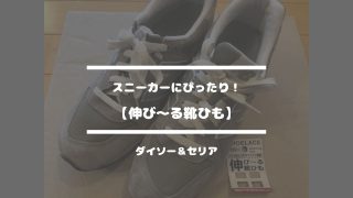 スニーカーにぴったり！【伸び〜る靴ひも】ダイソー＆セリア